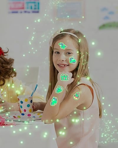 Miniatura 4 de Para recuerdos de fiesta de cumpleaños de unicornio  51 piezas envueltas individualmente en 51 diseños únicos  Tatuajes temporales luminosos para