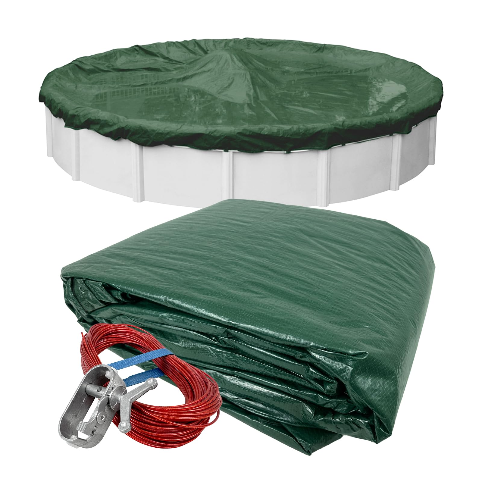 Robelle 24 Ft Heavy Duty Green Winter Pool Cover