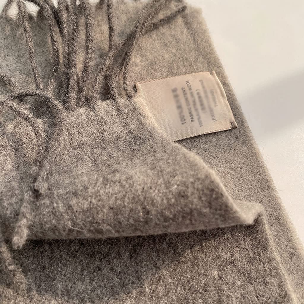 Sciarpa Scialle Sciarpa calda della sciarpa di inverno della lana pura delle donne calde Sciarpe solide di modo Casual Sciarpa casual Cashmere nappa lunga scialle Stola Elegante
