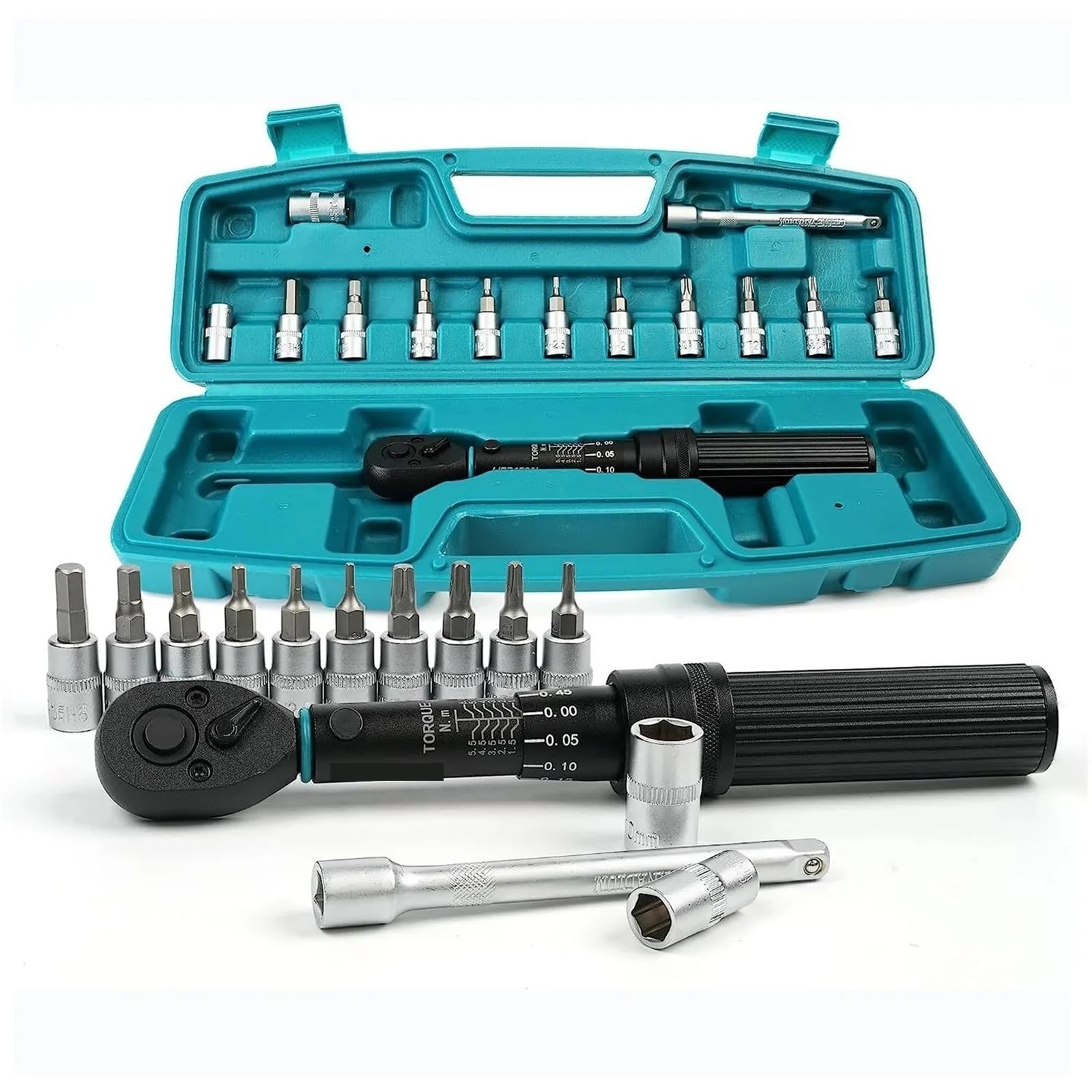 EWsdsfs Bike Torque Wrench 1/4'', 1-6Nm, 0.05 Nm Micro, Drive Click Set Bicycle Maintenance Kit