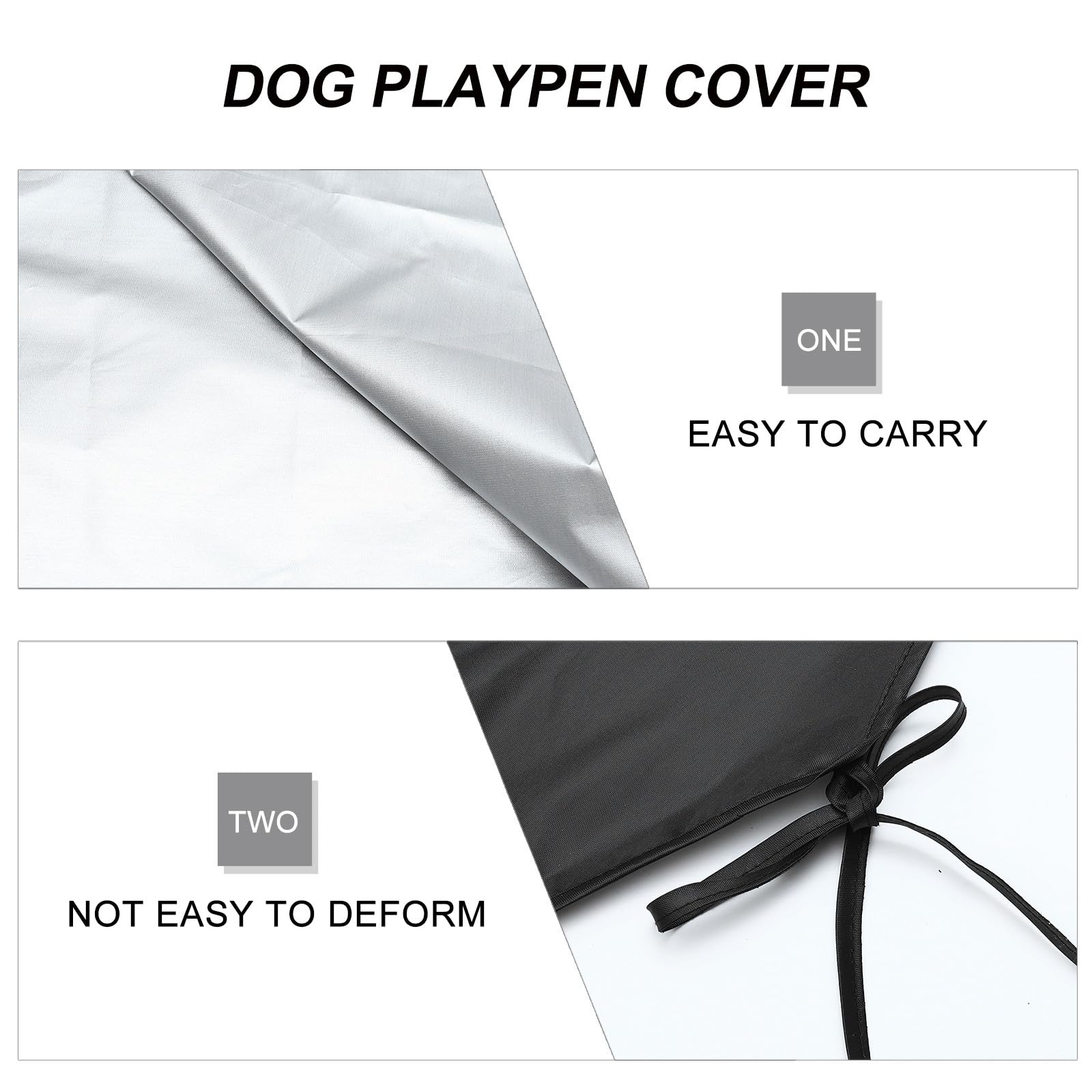 Housse en Tissu Oxford 210d Imperméable et Anti-UV pour Parc à Chiens D'extérieur Facile à Enlever et Transporter, pour Camping en Plein Air