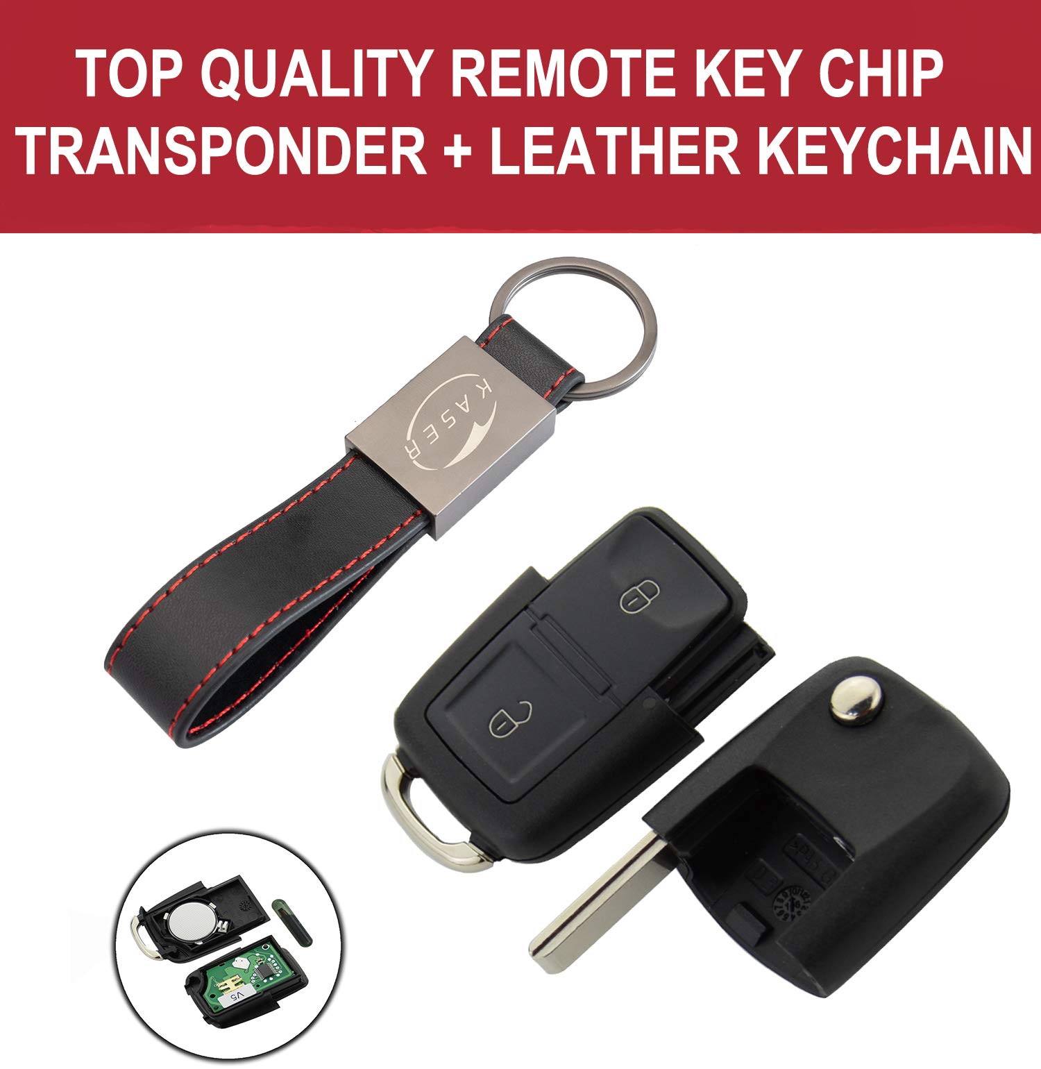 Mando A Distancia Para Llave De Coche, 1 Carcasa 1 Transmisor De 433,9 MHz 1J0959753P 1 Batería