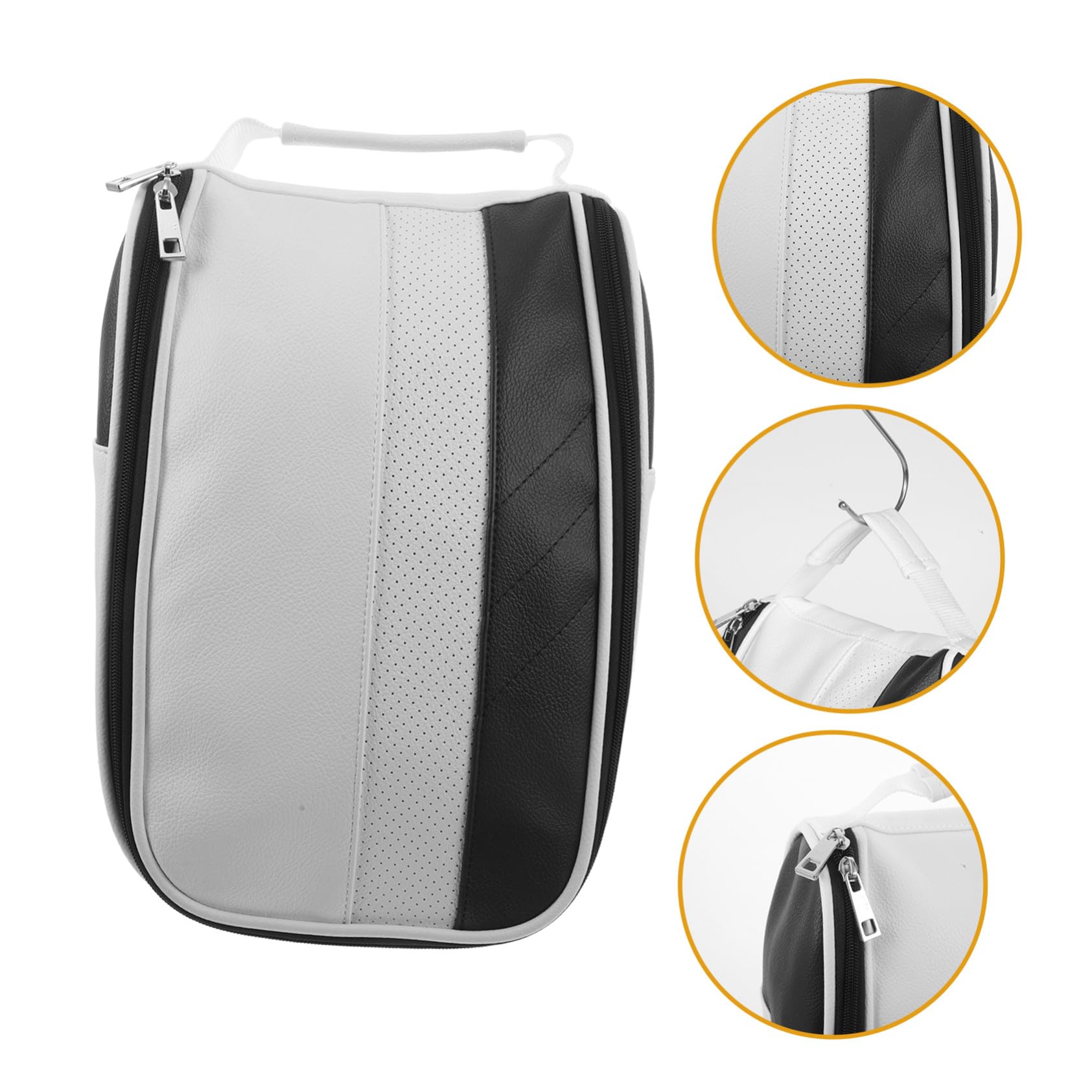 GARVALON wasserdichte Golfschuhtasche aus Kunstleder mit Tragegriff Staubdicht Atmungsaktiv für Herren und Damen Praktischer Schuhbeutel für Reisen Outdoor Sport und Golfausrüstung