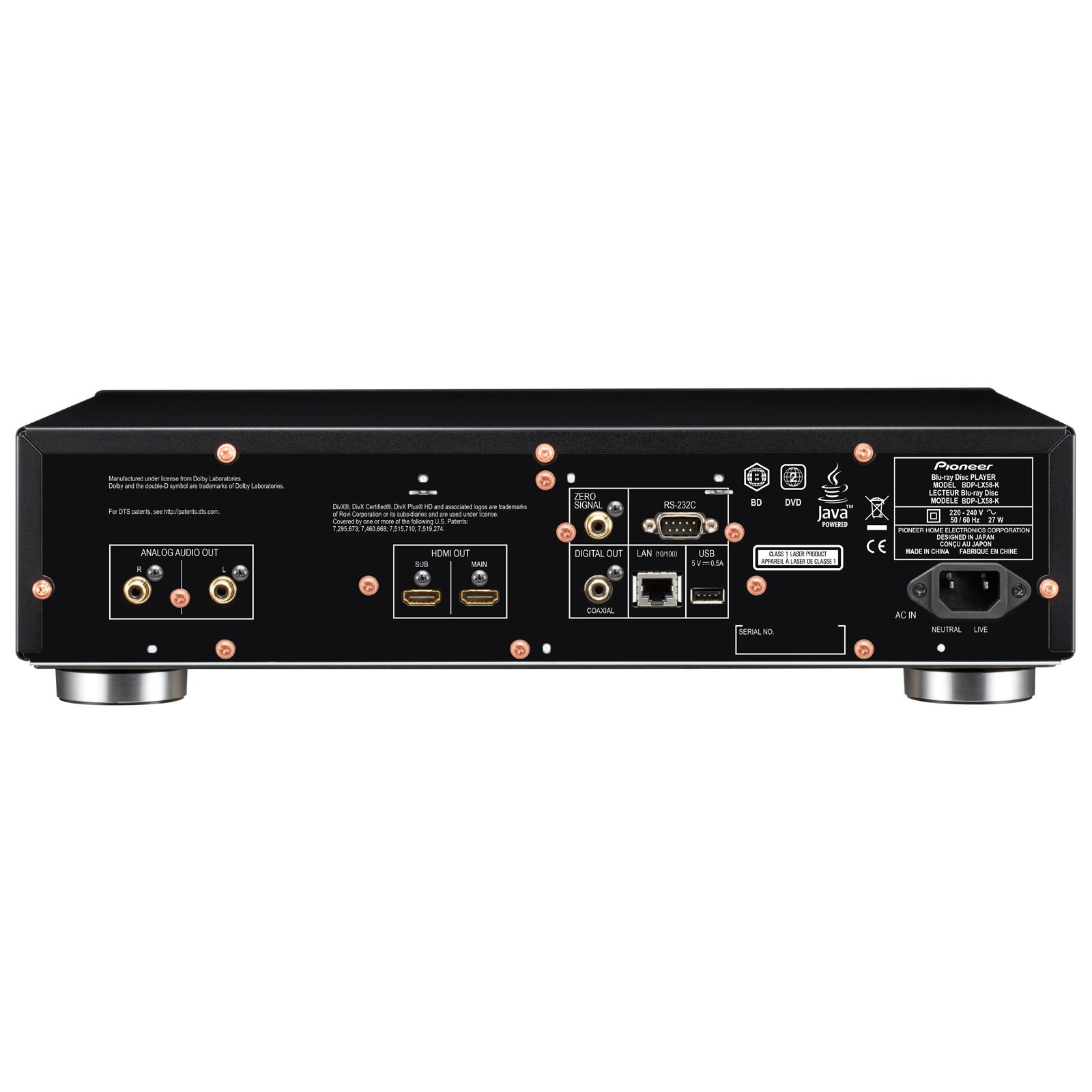 Pioneer BDP-LX58 Lettore Bluray 3D - DVD