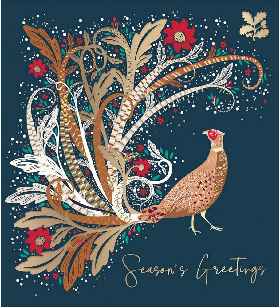 Pack of 5 National Trust Pheasant Charity Christmas Cards Amazon.co