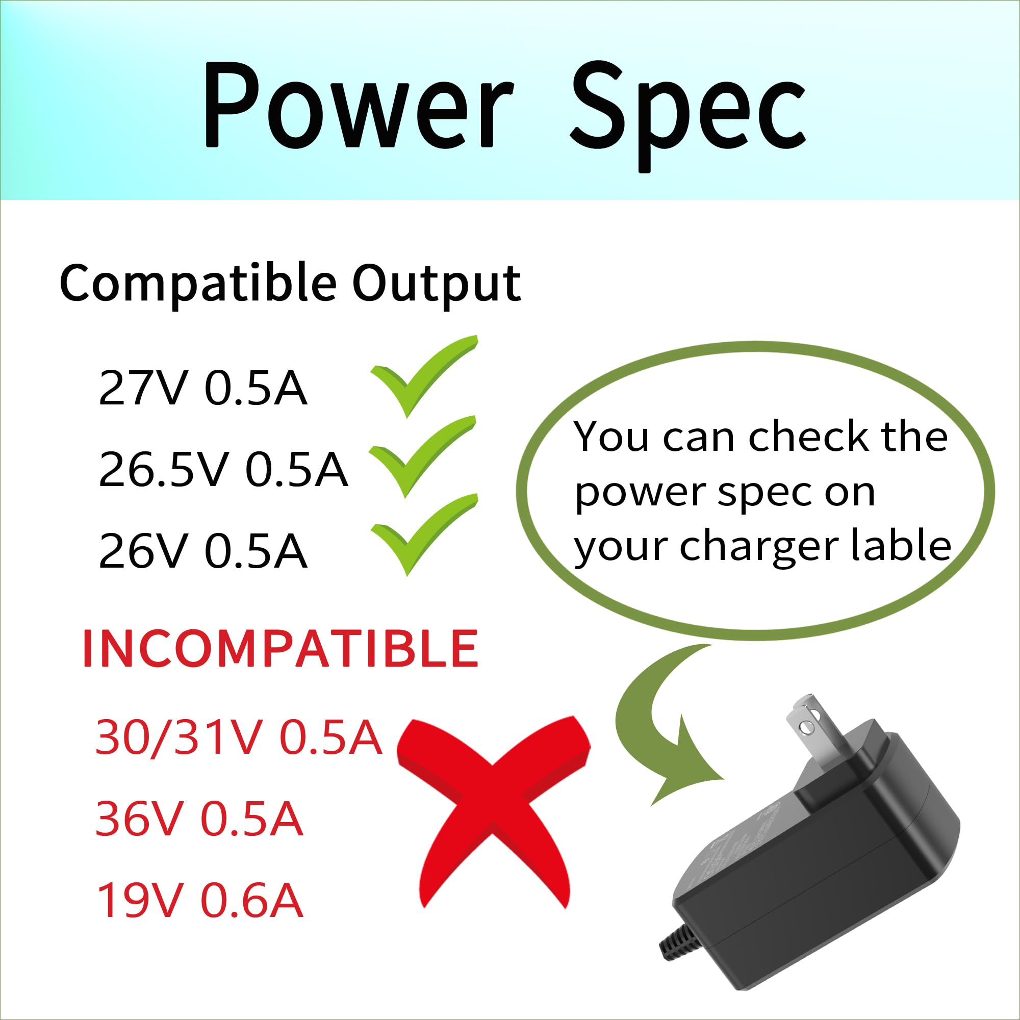 Amazon.com: Vacuum Charger for Oraimo OSV-102 OSV-225 OWD-101, for