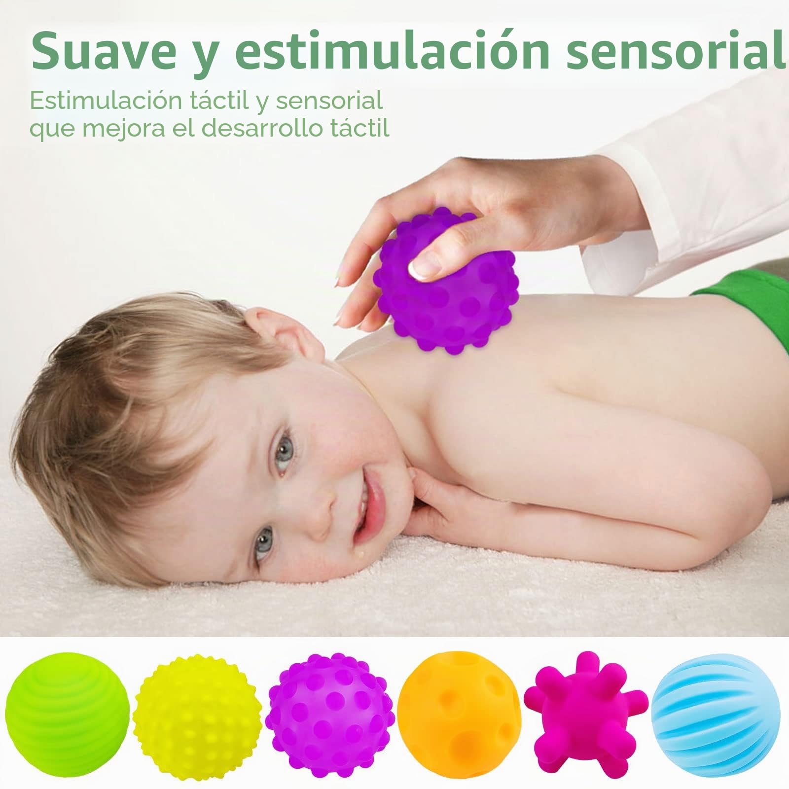 Textured Multi Sensory Ball Set (Rainbow Bold Set of 6)