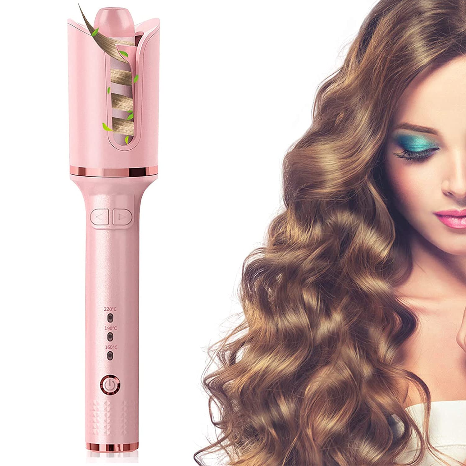 LOOX Automatic Ceramic Auto Rotate Long-lasting Temperature Wave Curling Iron