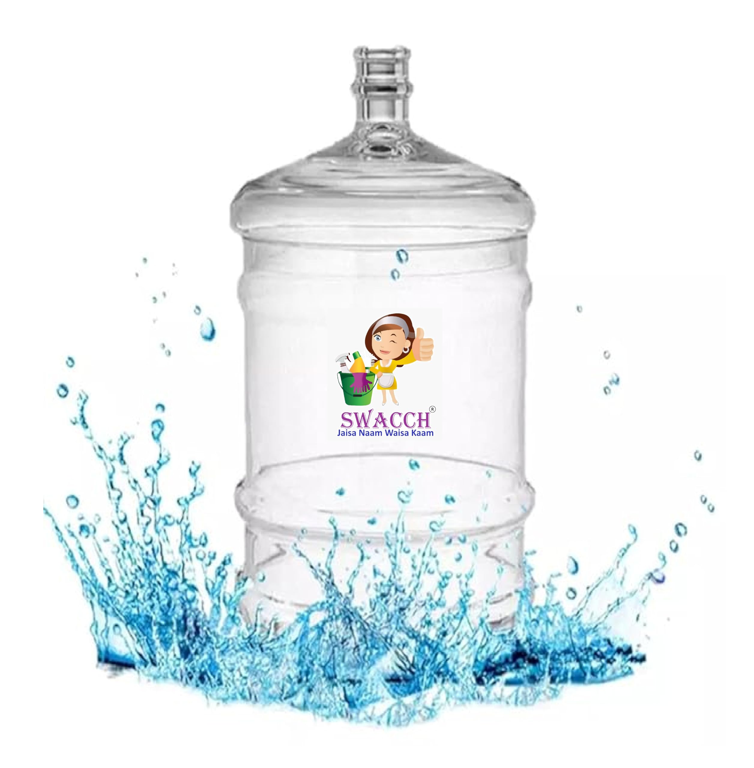 Water Dispenser Bottle 20 Litre I for Home, Kitchen, Office & Shop, Plastic Refillable Can I Heavy Material I Water Can I BPA Free-image-20