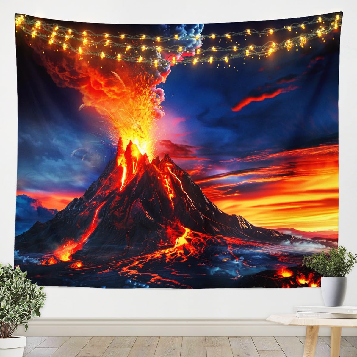 Volcanic  リバイズド 1枚 Amazon.com: Manfei Volcano Tapestry Natural Disaster Volcano