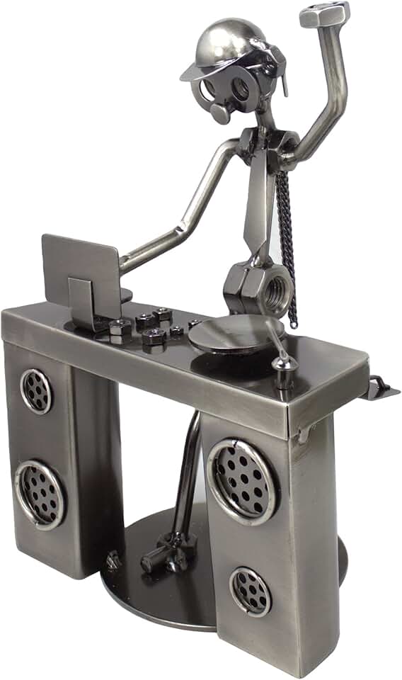 Silver DJ tabletop figurine