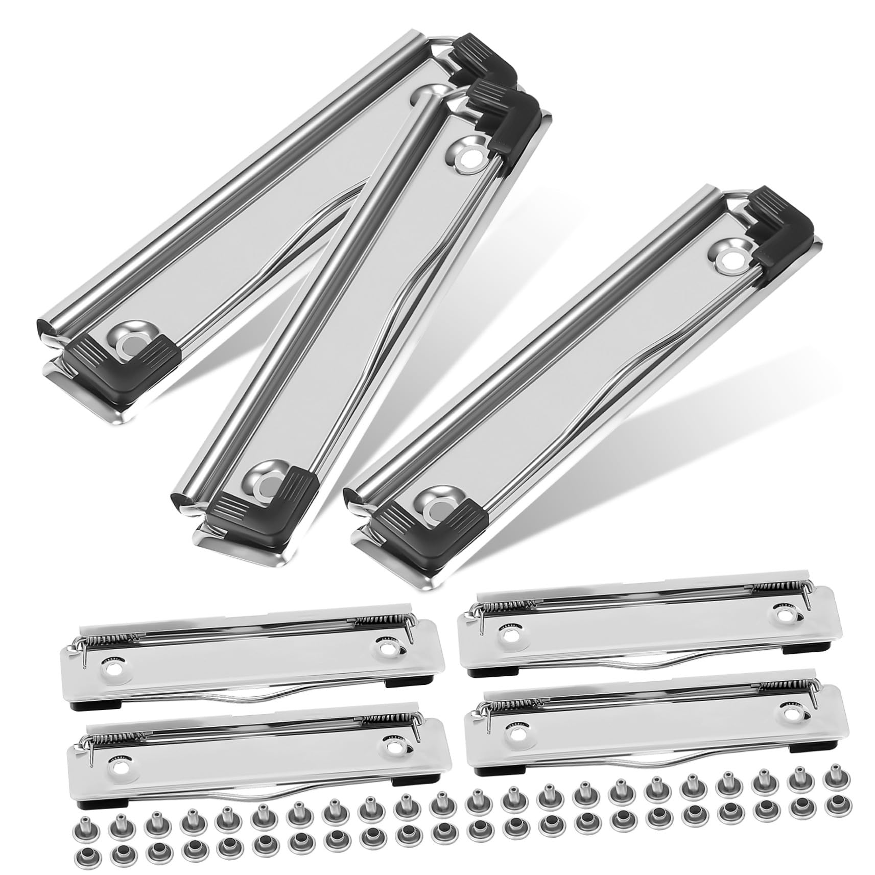 Veemoon 50 Piezas Clips Metálicos para Tablero con Resorte Fuerte Clavos para Montaje Sujetapapeles Versátiles para y Menús Oficina y