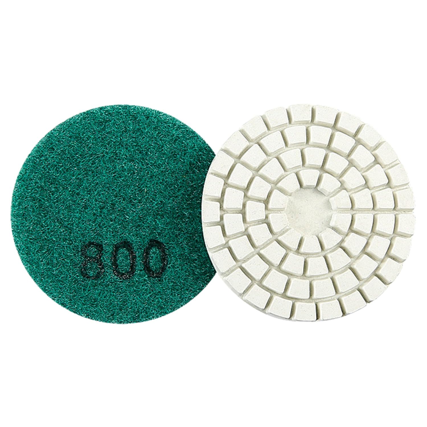MiJunHD Diamond Polishing Pad, 2 inch 50 mm 800 Grit Sanding Discs for Grinder & Polisher, Hook and Loop Backing Pad for Grinding Buffing Granite Marble Concrete Stone (1 Piece)