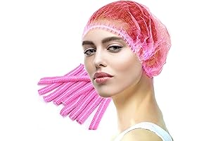 100 Disposable Pink Non-Woven Medical Head Covers