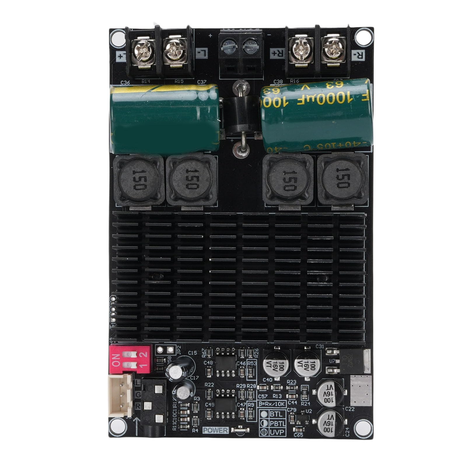 Sxhlseller TPA3221 Post Stage-Verstärkerplatine, 2 x 100 W oder 200 W PBTL Subwoofer-Modul mit Verdicktem Kühlkörper, Mehreren Sicherheitsschutzmechanismen