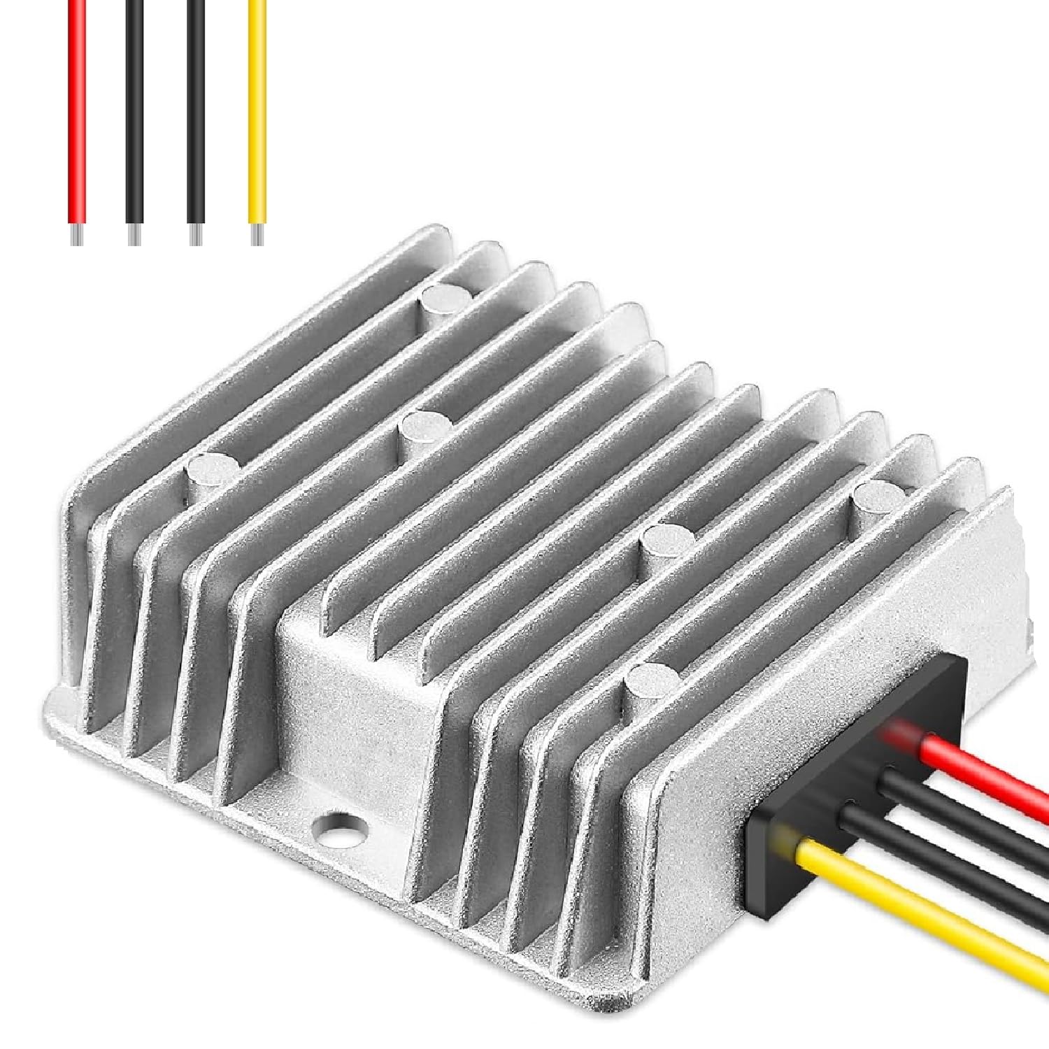 ROBOWAY 36V 48V to 12V Voltage Reducer, 10A 120w DC to DC Buck Converter 12 Volt Voltage Regulator for Golf Cart Club Car Audio LED Strip Light Universal Power Stabilizer - Electronic Component