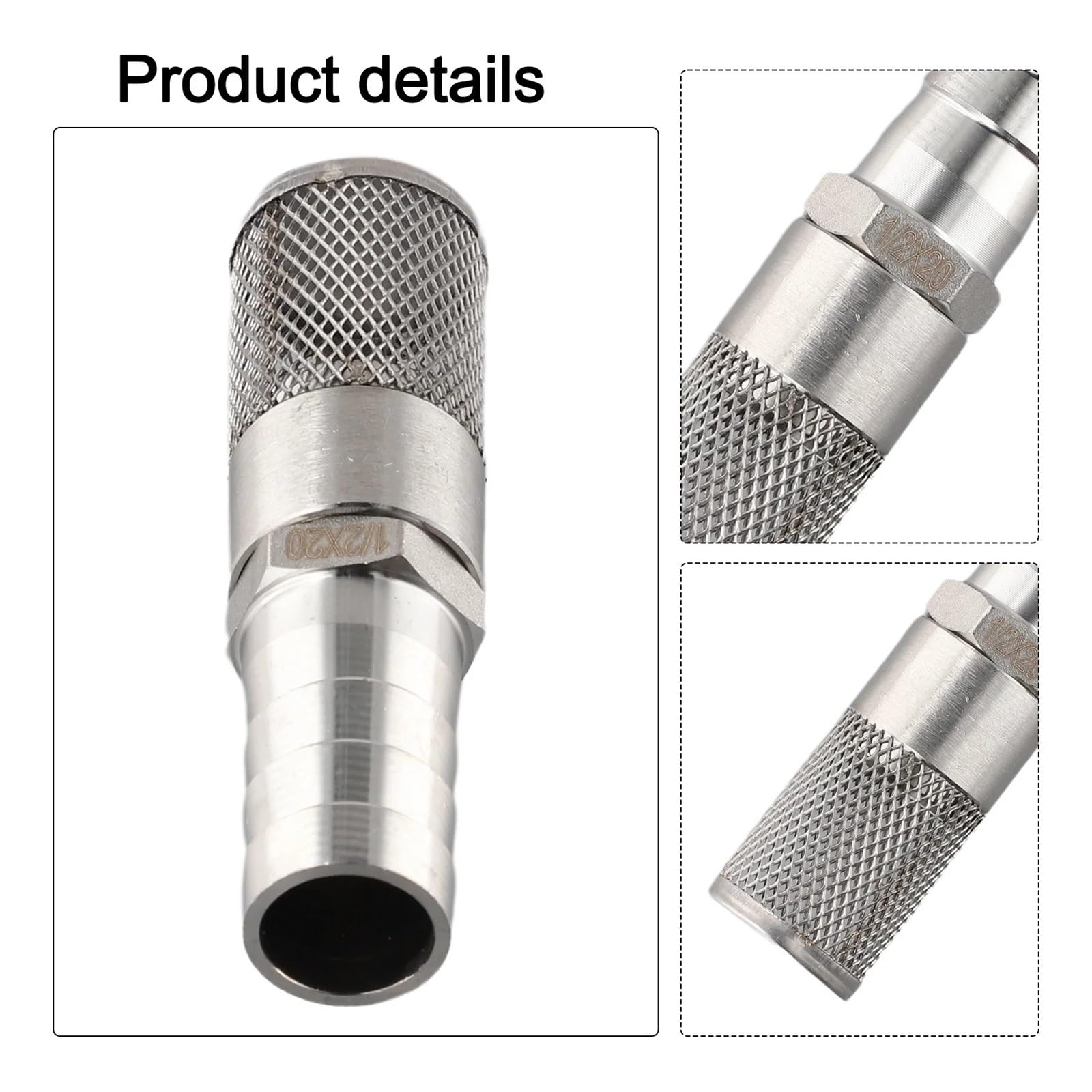 Myjka ciśnieniowa, 304 SS Filtr z króccem do węża 3/4 cala (19-20 mm) do pompy cząstek stałych Paliwo Gaz Woda(19mm)
