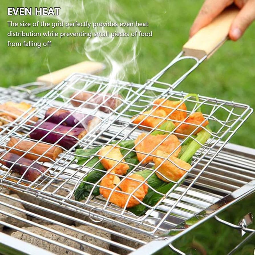 Aazon.co: Stainless Steel Grill Basket, BBQ Grilling Basket , Grill Baskets, Grill Baskets For
