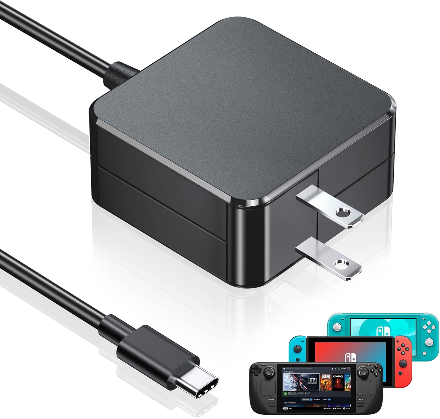 Feirsh 45W Charger for Steam Deck and Switch, AC Adapter