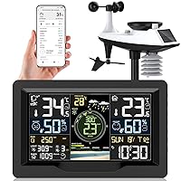 jely Stazione Meteo Professionale Wifi con App, Stazione Meteo con Sensore Esterno 7 in 1