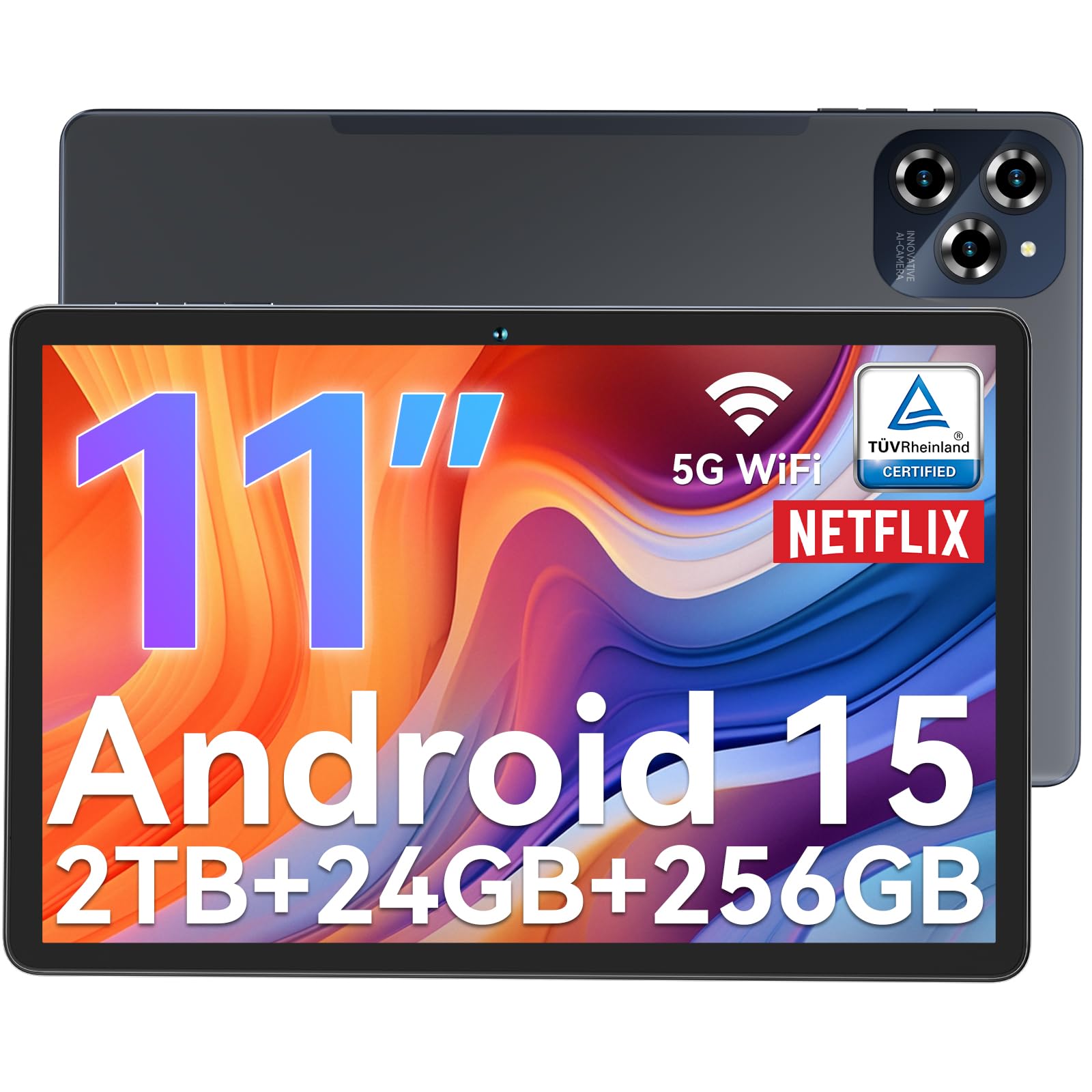 Android 15 Tablet,11 Inch Android Tablets with FHD Display,24GB