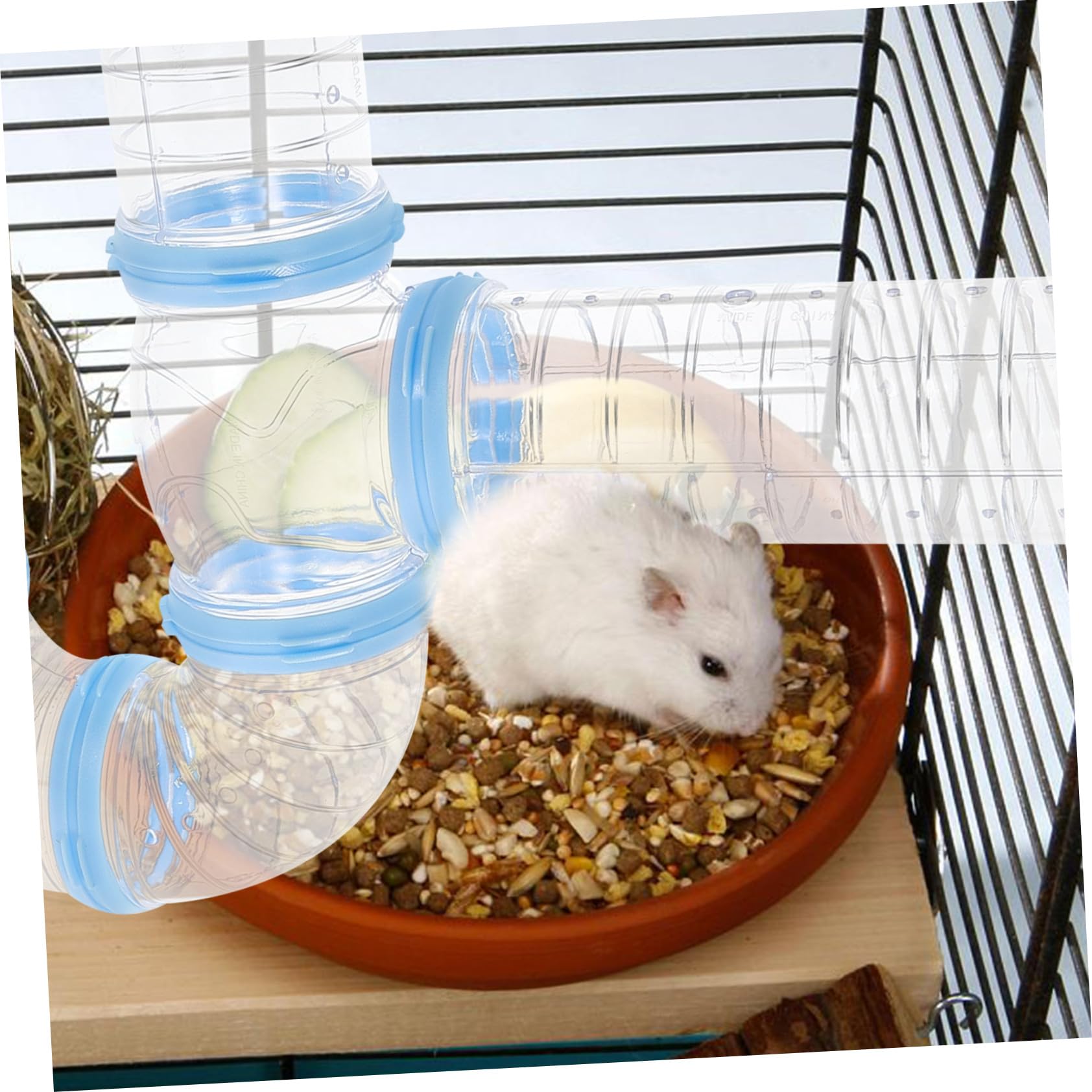 Hamstertunnelröhre aus Kunststoff, 2 Satz, Verbindbar für Kleintiere