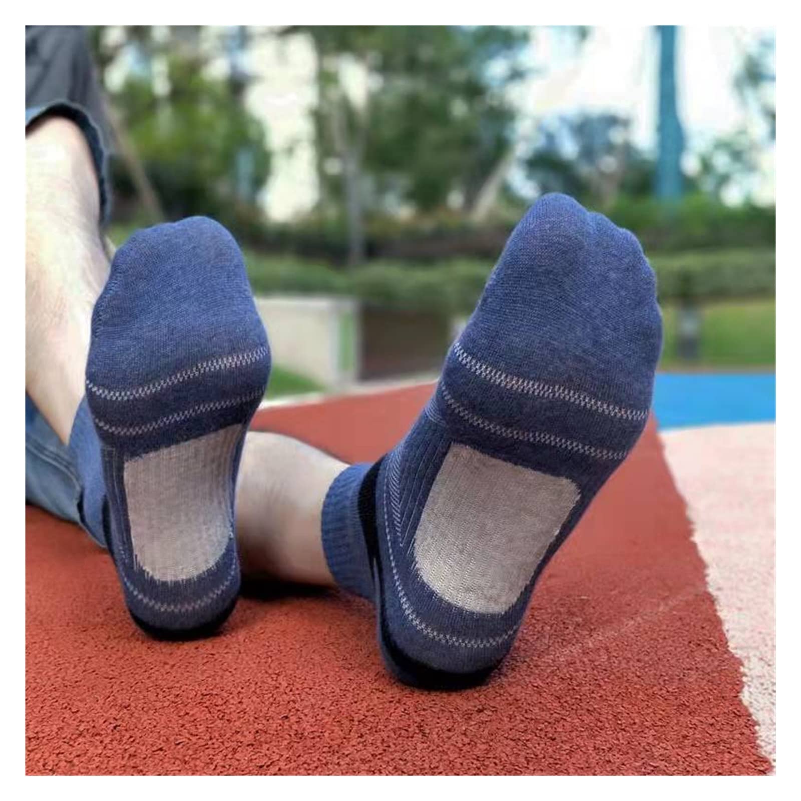 PAXAS Calzini per Gli Uomini Cotone Autunno Uomini Calzini Running Inverno Casual Traspirante Attivo Calzini Stripe Sport Calzini (Color : 10, Size : EU 38-42.5)