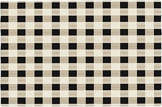 Faux Linen Placemats Set of 4, Dual Sided Placemats Beige Buffalo Check Plaid Placemats, Double Layered Fabric Table Mats Wrinkle Free Table Placemats for Christmas, Easter, Weddings, Dinner