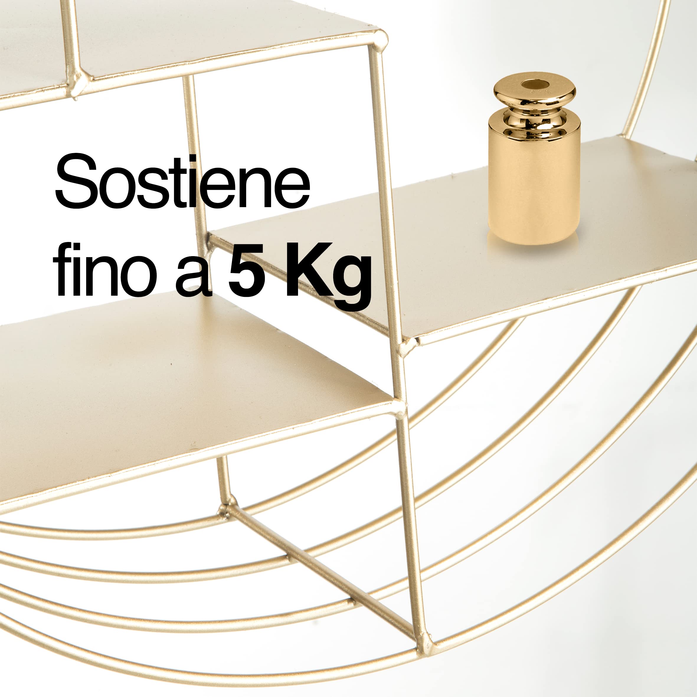 Baroni Home Étagère Murale Rond Pour Salon, étagère Murale