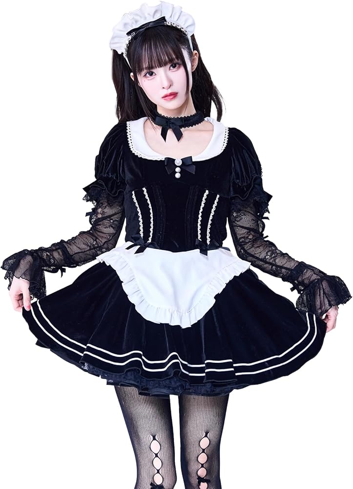 Amazon.co.jp: [Malymoon] コスプレ メイド ウエイトレス 家政婦