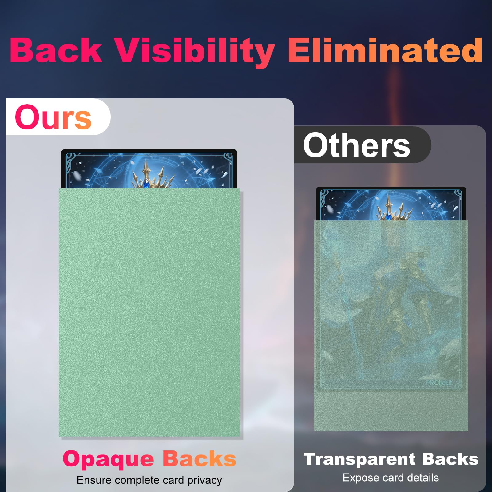 Paquete de 1200 fundas para tarjetas, fundas dobles mate para tarjetas coleccionables con parte trasera opaca y suave barajado, fundas protectoras de tarjetas resistentes a desgarros para MTG, TCG,