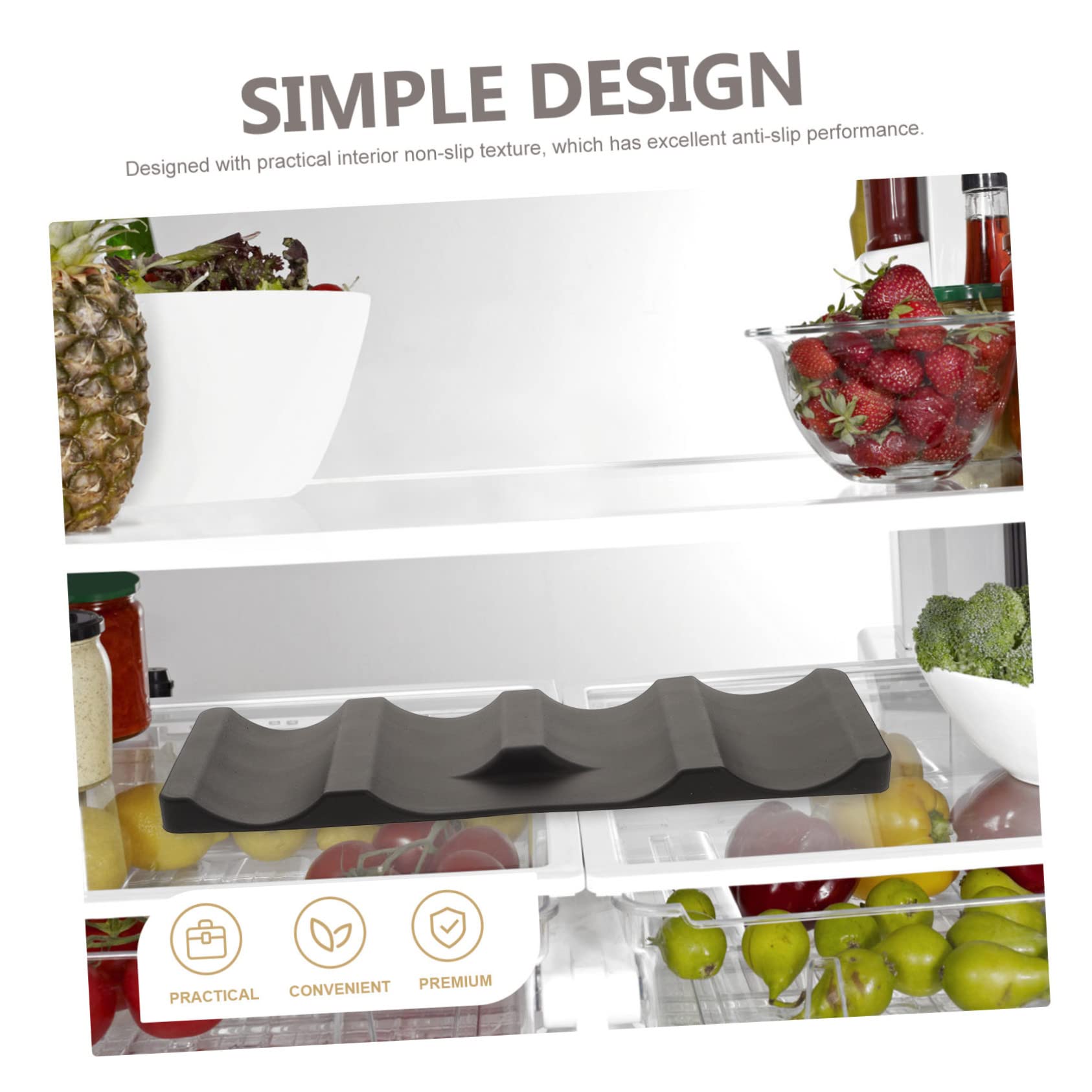 Garneck Beverage Beer Mat Fridge Storage Pad Black Lightweight Silicone Mat for Beer Bottle Wine Bottle Water Bottle