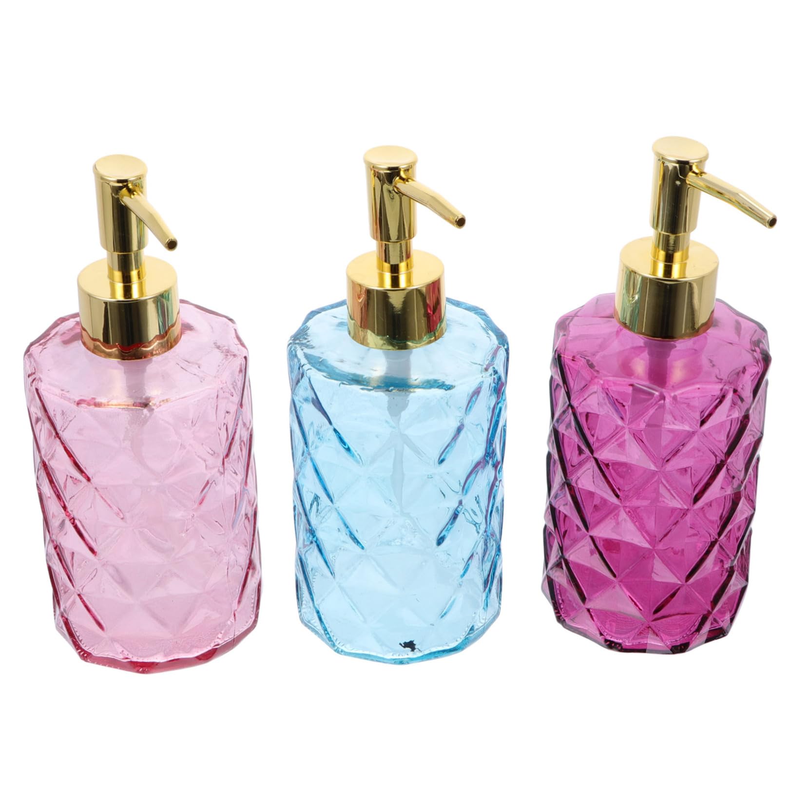 IMIKEYA 3piezas Botellas de Vidrio con Pulsador Botella de Champú para Baño Soporte para Almacenar Champú para Baño