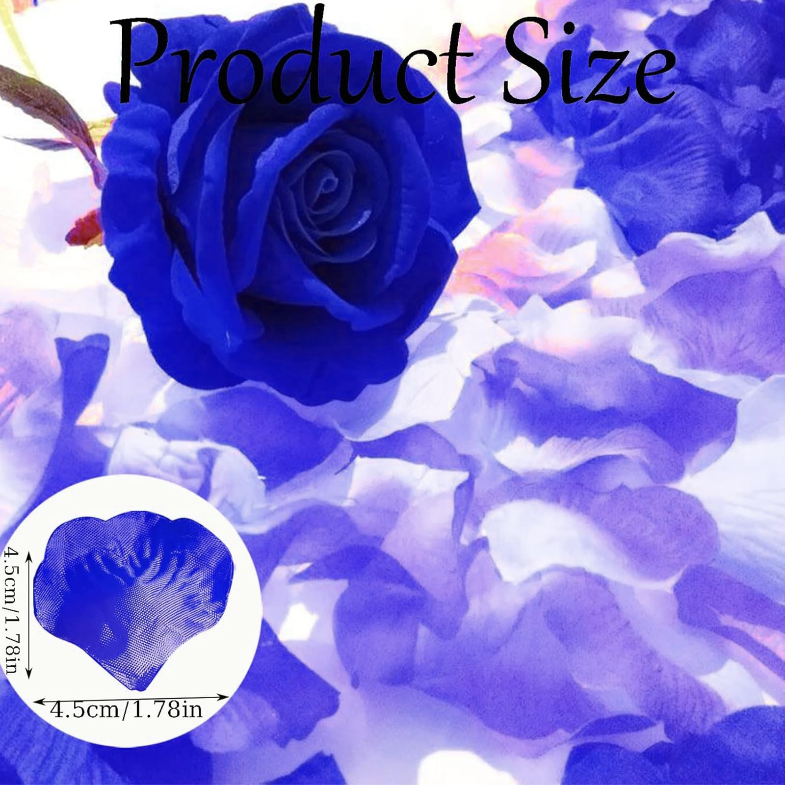 1000 Petali Di Rosa Finti Blu - Decorazioni Per Matrimoni, San Valentino, Feste - Foto 11