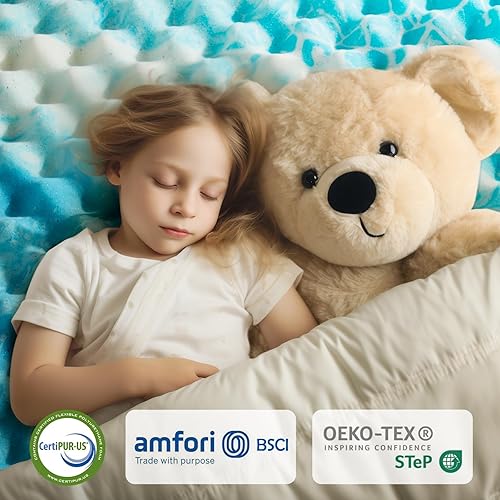 Miniatura 6 de Marsail Cubrecolchón de tamaño matrimonial, de espuma viscoelástica de 2 pulgadas, con gel refrescante infundido para sofá, caravana, cámper,