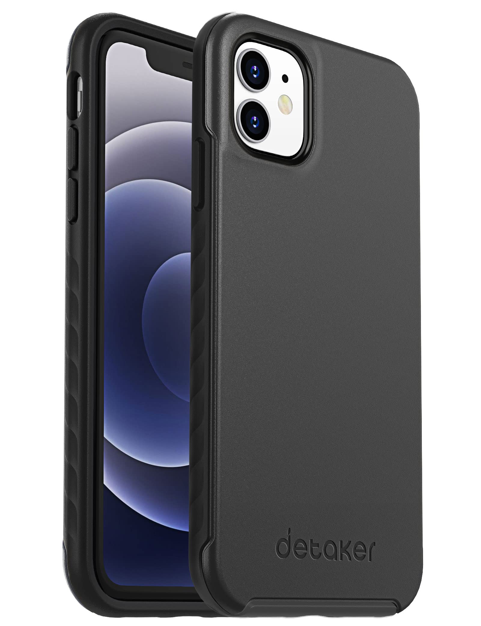 DETAKER Compatible with iPhone 11 Case, Anti-Scratches Lightweight Protective Slim Shockproof Heavy-Duty Case for iPhone 11 Case 6.1 inch, Space Gray