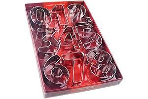 3-Inch Number Cookie Cutter Set for Baking