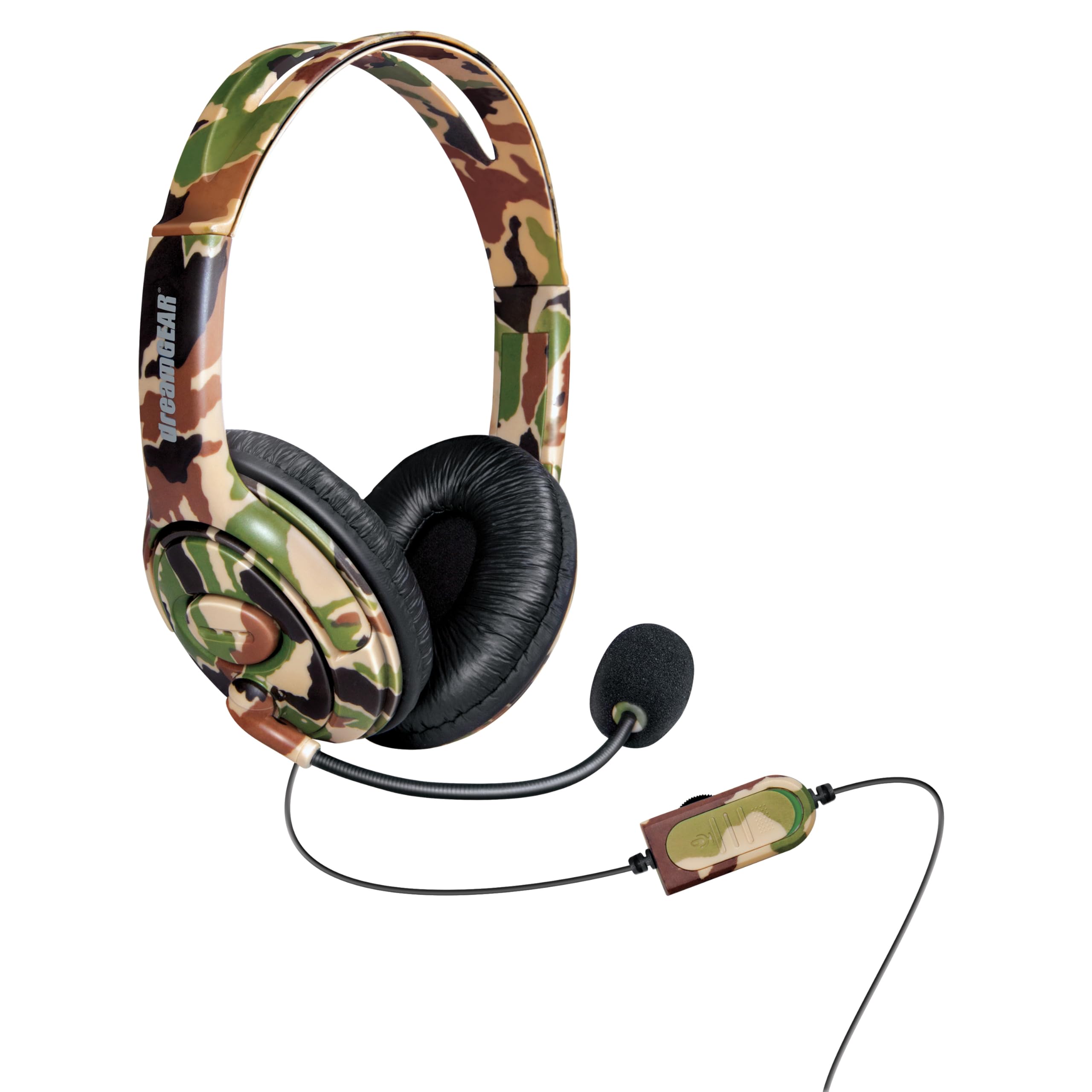 dreamGEAR X-TALKゲームヘッドセット ジャングルカモフラージュ w17b8b5 Amazon.com: dreamGEAR X-Talk One Wired Headset with Microphone for