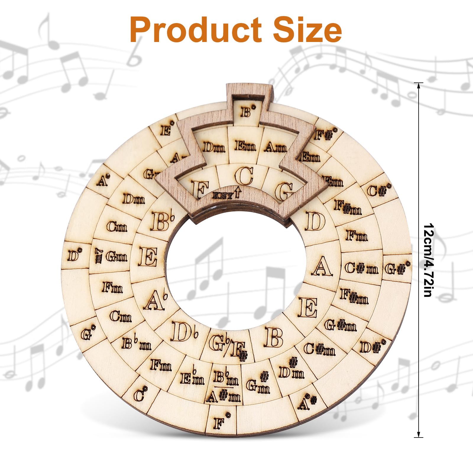Snapklik.com : Wooden Melody Tool, Circle Of Fifths Wheel Music ...