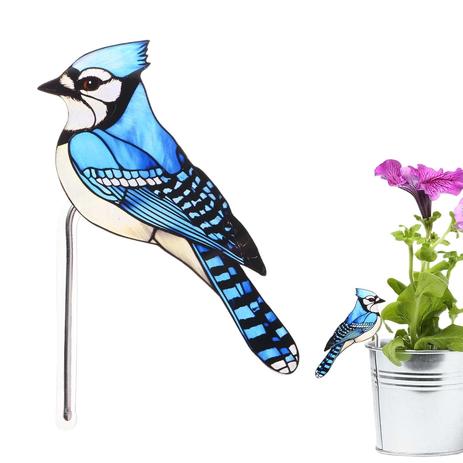 M METERXITY 1-Pack Bird Acrylic Stakes 4.7 inch, Birding 12