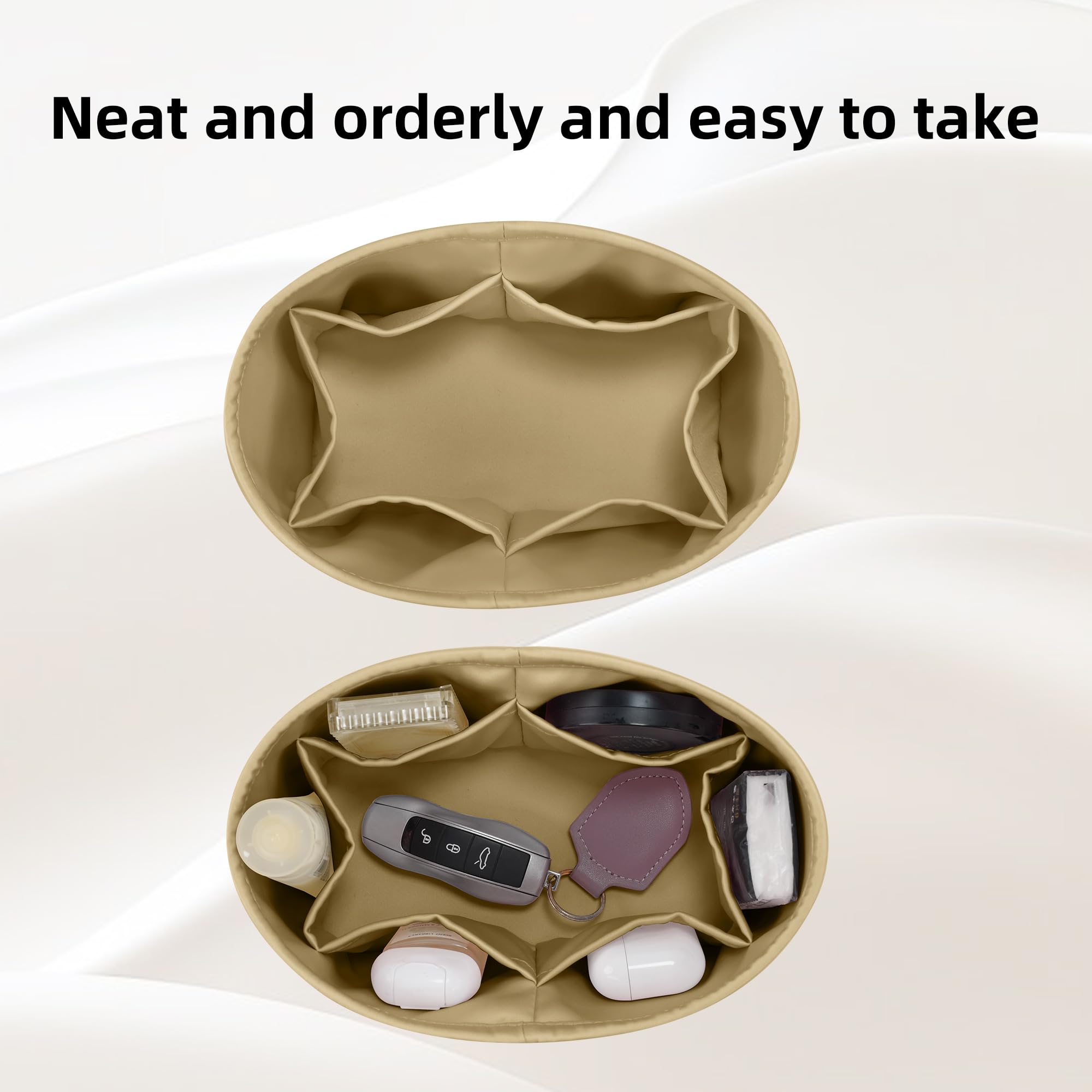 DGAZ Satin Handtaschen Organizer für LV Nice BB, Trench