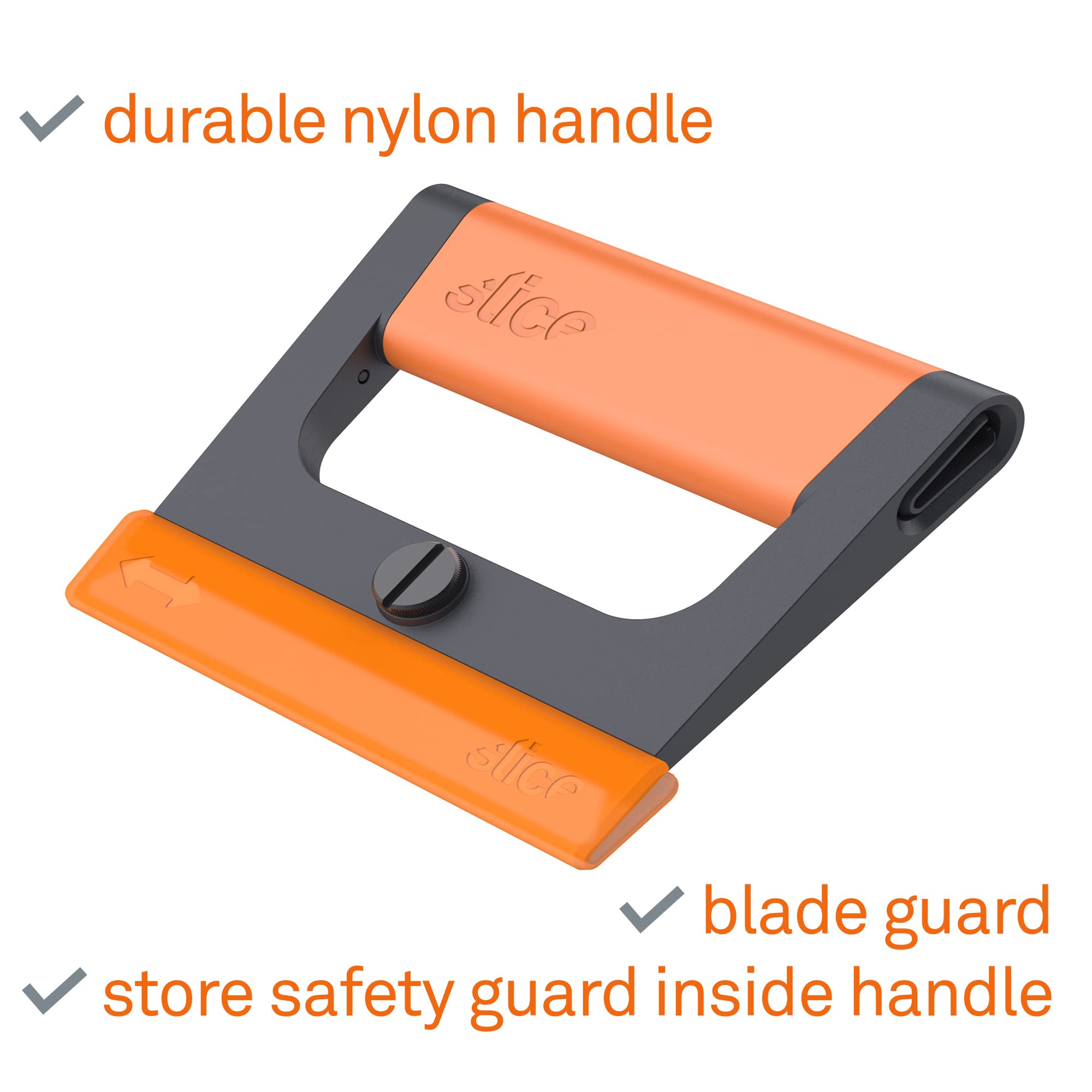 Slice 10501 Wide Scraper, Easy Clean, Ceramic Blade Lasts 11x as Long as Metal, Finger Friendly, Never Rusts, Safety Cap, Short Handle — Amazon image 4