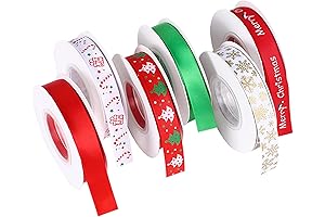 Christmas Grosgrain Ribbon 5/8 Inch Ribbon - Perfect for Festive Touches