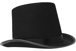 Skeleteen Black Felt Top Hat - Costume Accessory for Magician or Ringmaster...