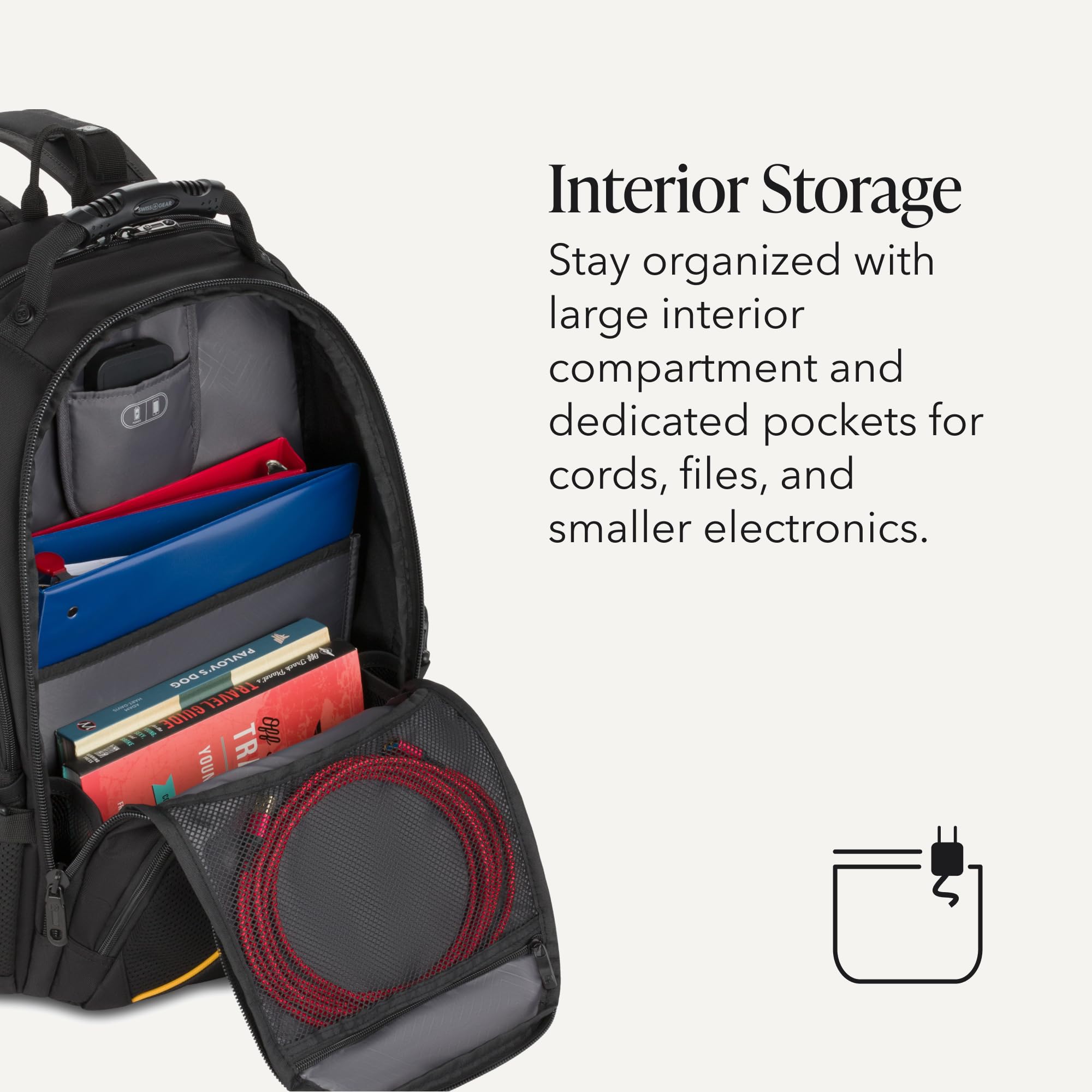 SWISSGEAR 1900 ScanSmart Laptop Backpack, Fits Most 17-Inch Laptops, TSA-Friendly Lay-Flat Design, RFID Protection, and Tablet Pocket, Black, 31L, 18.5-Inch view 5