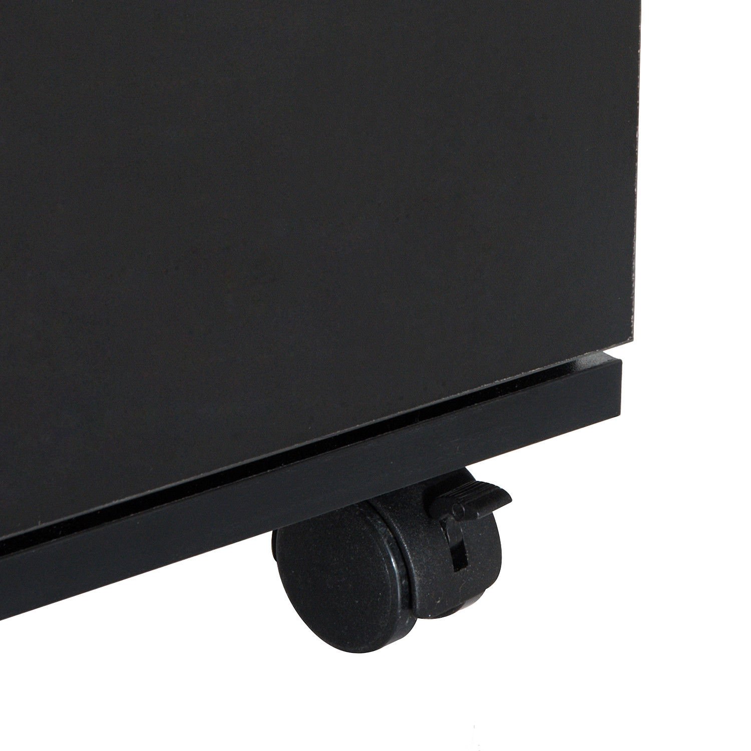 HOMCOM Cassettiera a Rotelle da Ufficio Salvaspazio in Legno, 41x39x58cm, Nero