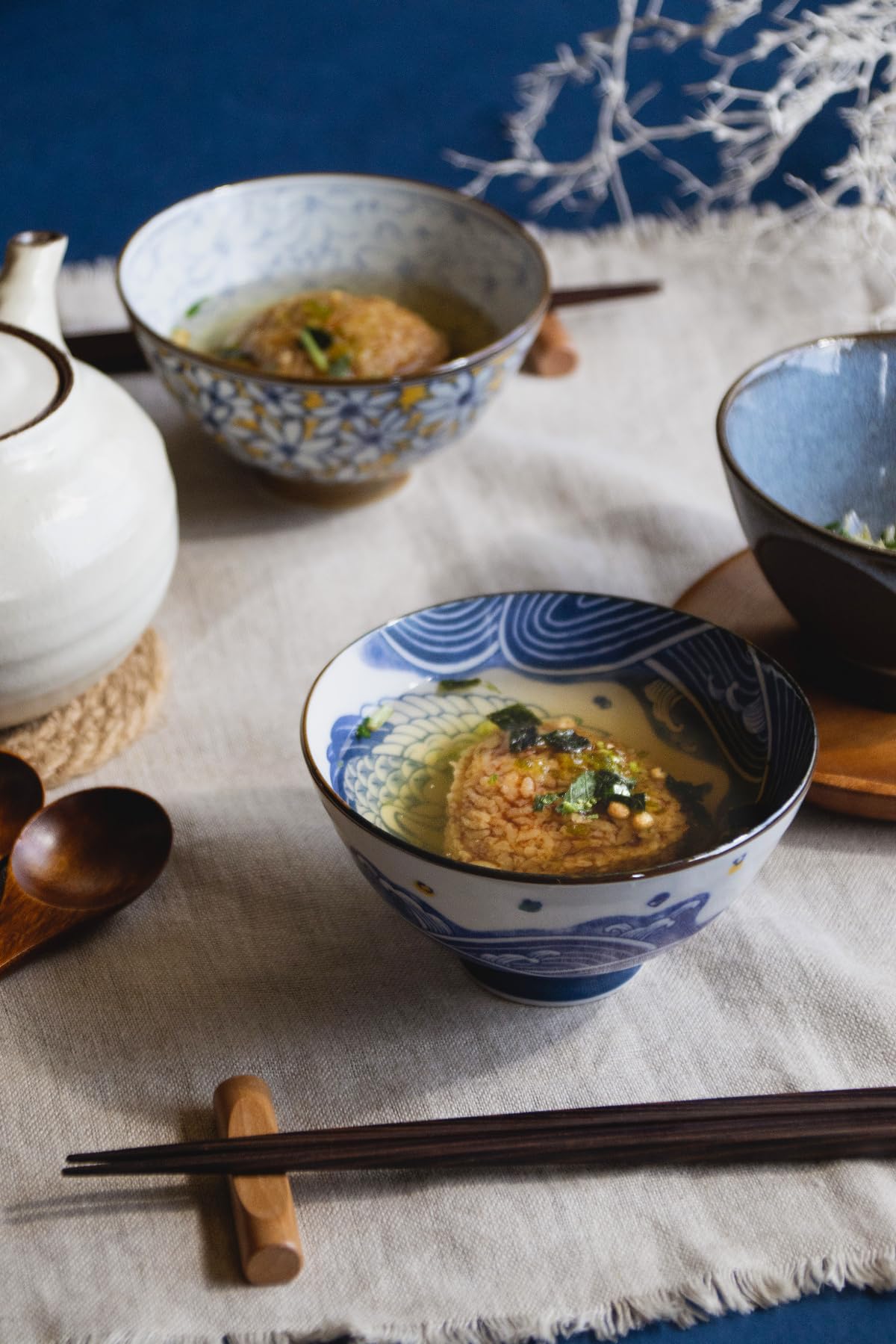Amazon｜アワサカ(Awasaka) 「 MY BOWL 」 染付黄彩花 お茶碗 飯碗