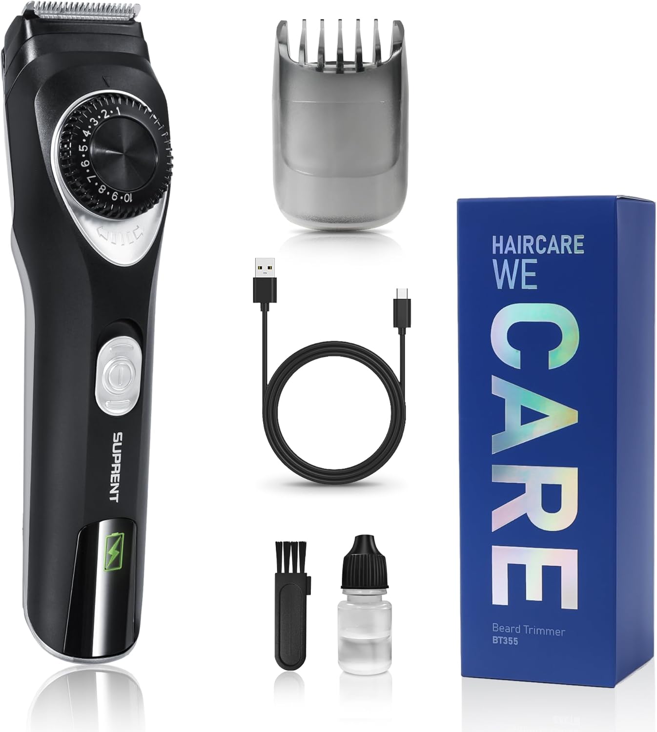 SUPRENT Beard Trimmer for Men Adjustable Electric Beard