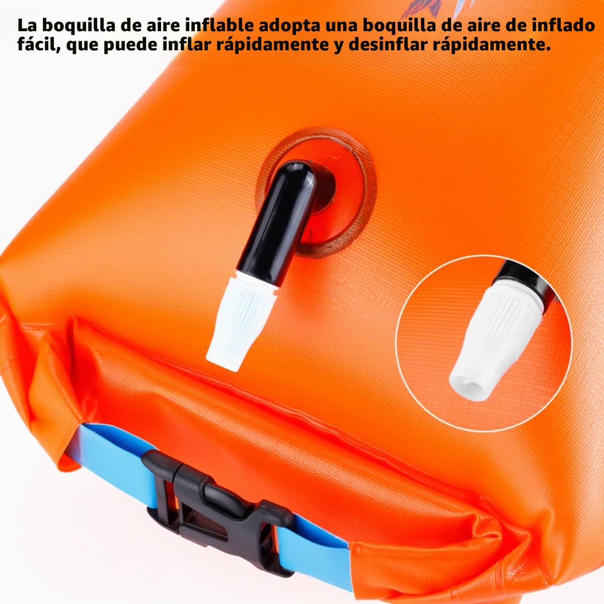 Boya de natación de 20 L, impermeable, inflable, bolsa seca, flotador de seguridad para deportes acuáticos, nadadores de aguas abiertas, triatletas, kayakistas y esnórqueles