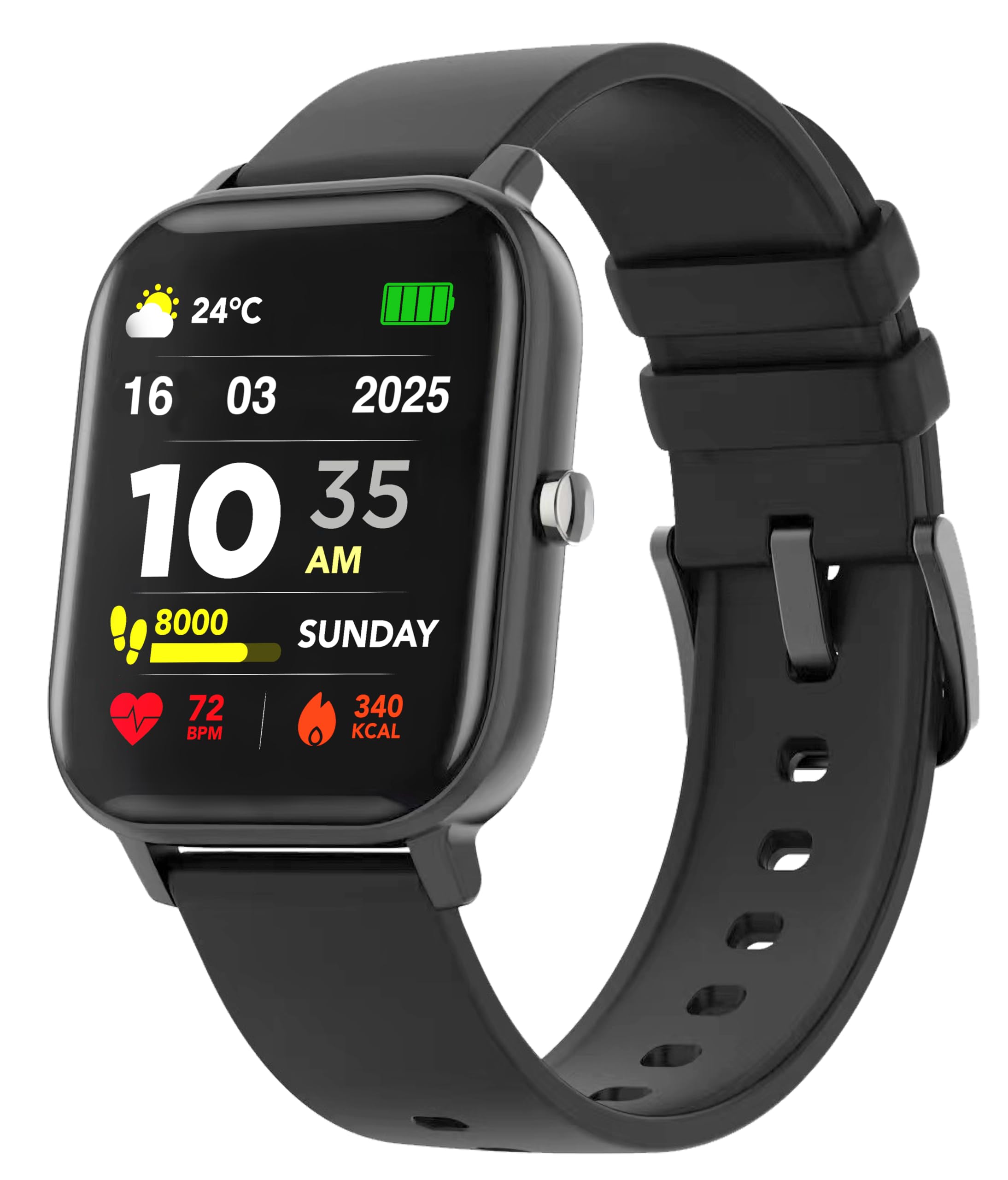 TOUCHMATE Waterproof Mobile Smart Watch with 1.4" full-touch IPS LCD screen, Bluetooth 5.0, Heart Rate Monitoring, Oxygen Meter, Activity Tracker, SMS & Notifications TM-SW400